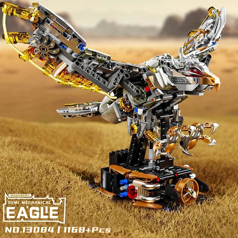 Mechanical Animal Building Blocks Parrot Eagle Whale Beetle Model Bricks With Light Display Kids Toys Gifts - ToylandEU