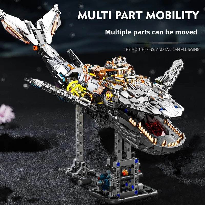 Mechanical Animal Building Blocks Parrot Eagle Whale Beetle Model Bricks With Light Display Kids Toys Gifts - ToylandEU