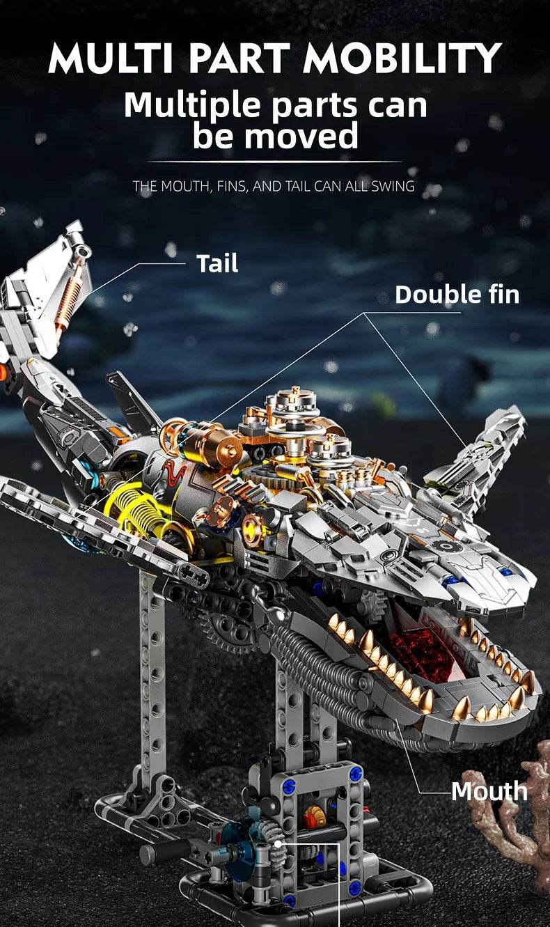 Mechanical Animal Building Blocks Parrot Eagle Whale Beetle Model Bricks With Light Display Kids Toys Gifts - ToylandEU