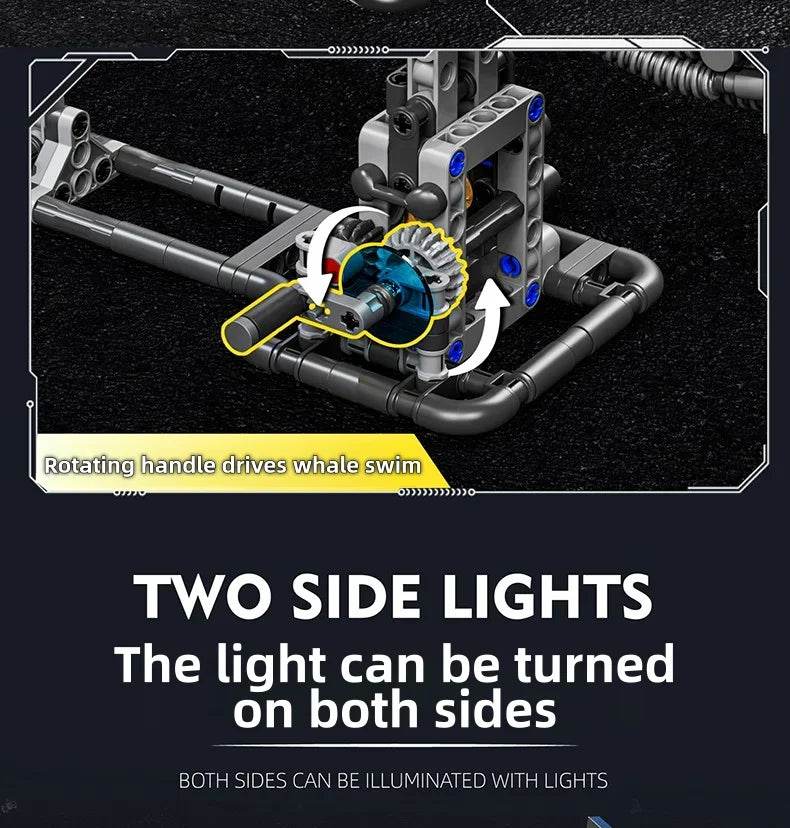 Mechanical Animal Building Blocks Parrot Eagle Whale Beetle Model Bricks With Light Display Kids Toys Gifts - ToylandEU