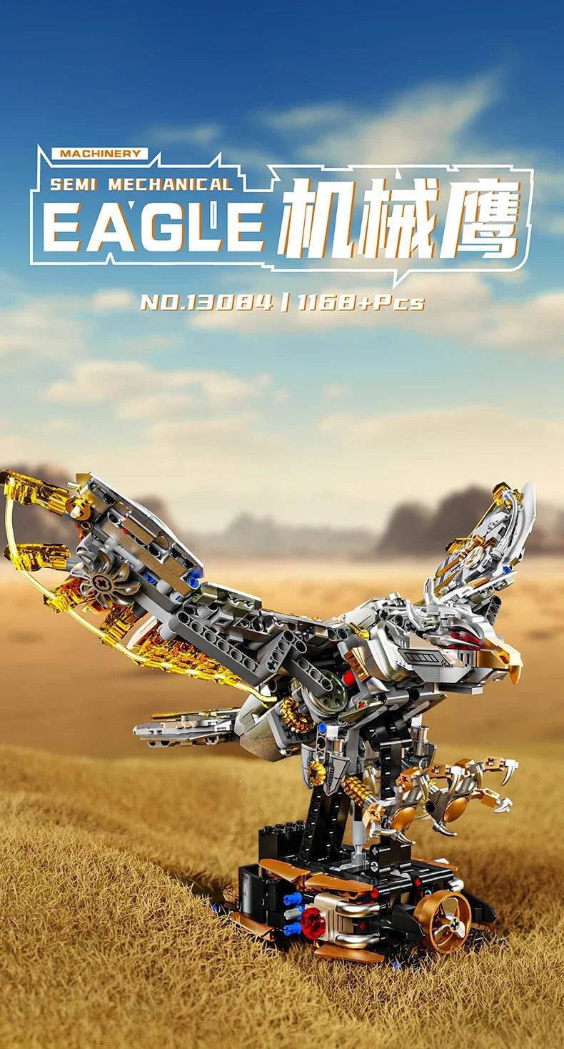 Mechanical Animal Building Blocks Parrot Eagle Whale Beetle Model Bricks With Light Display Kids Toys Gifts - ToylandEU