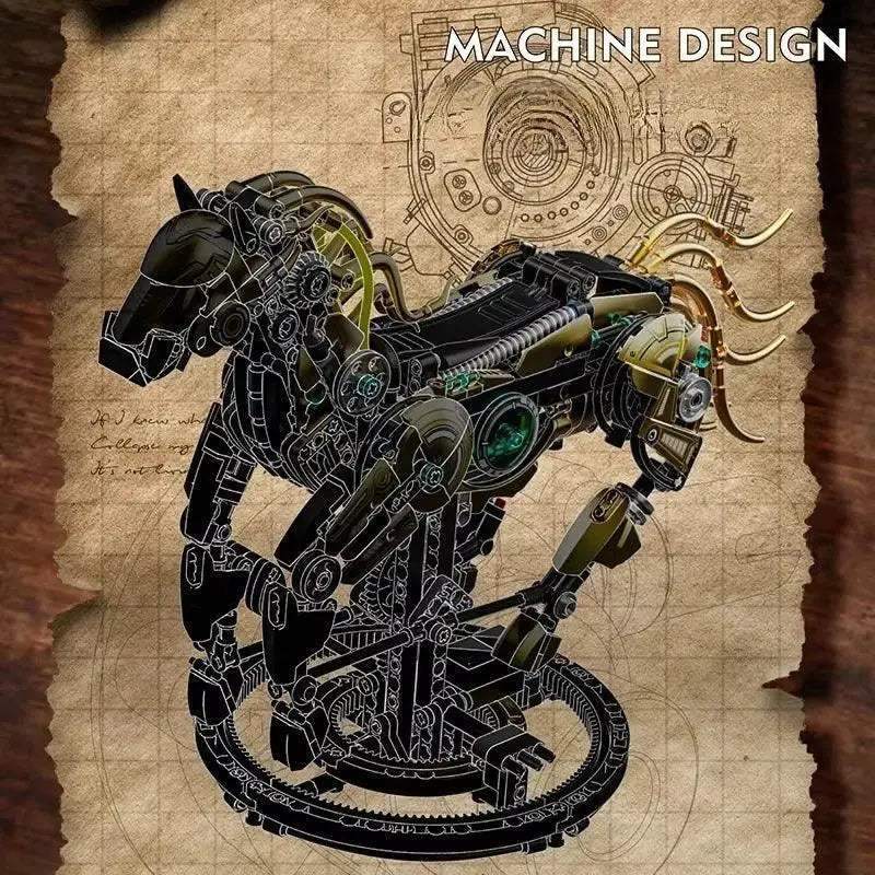 Mechanical Horse Building Blocks Kit for STEM Education - ToylandEU