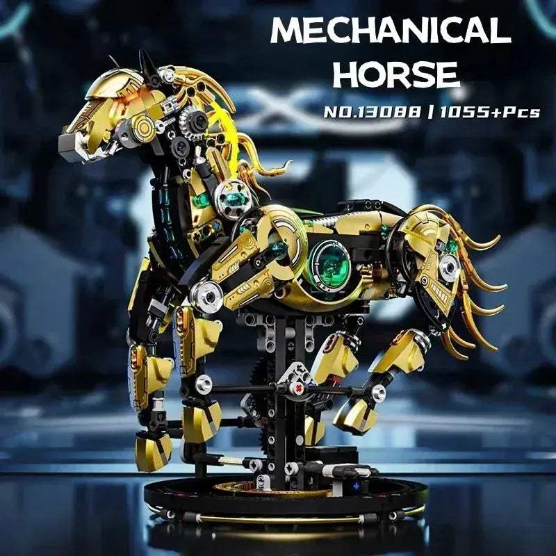 Mechanical Horse Building Blocks Kit for STEM Education - ToylandEU