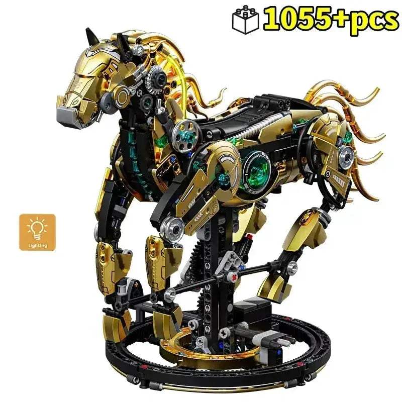 Mechanical Horse Building Blocks Kit for STEM Education - ToylandEU