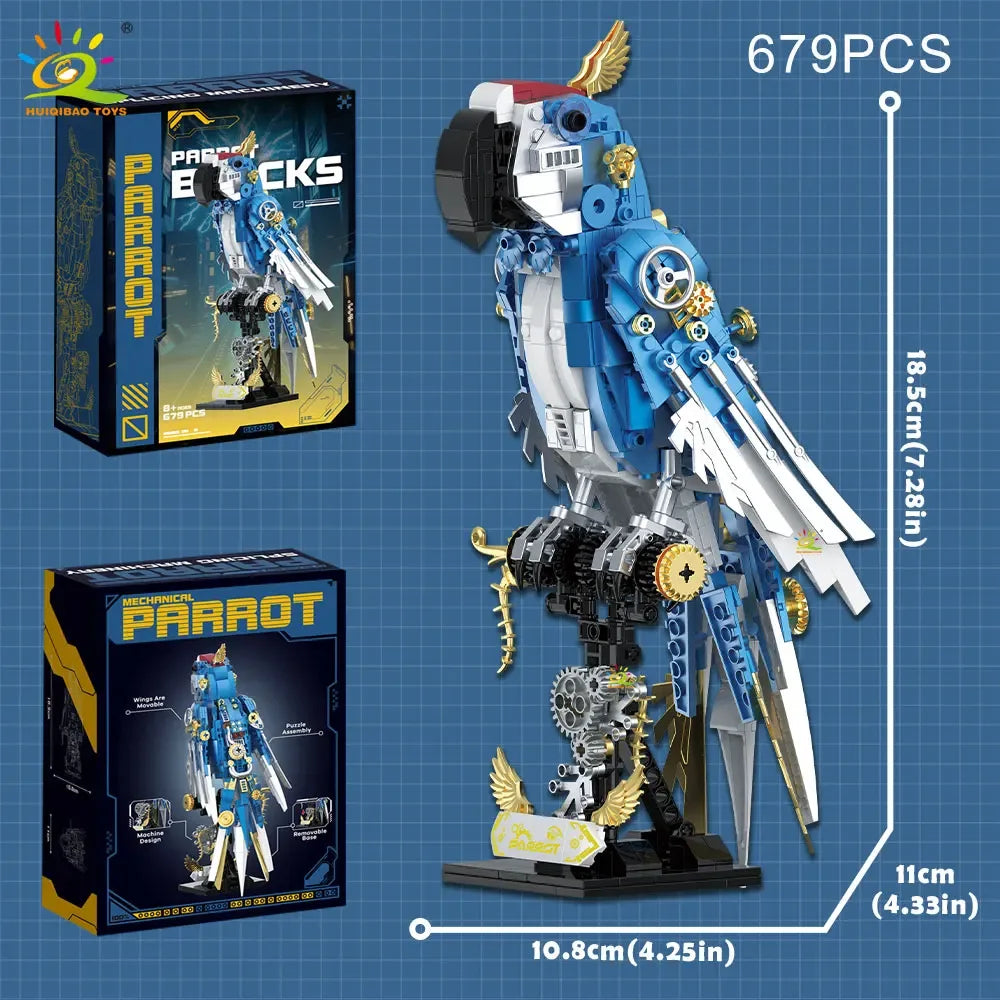 Mechanical Parrot Model Building Blocks Toy For Desk Decor - ToylandEU