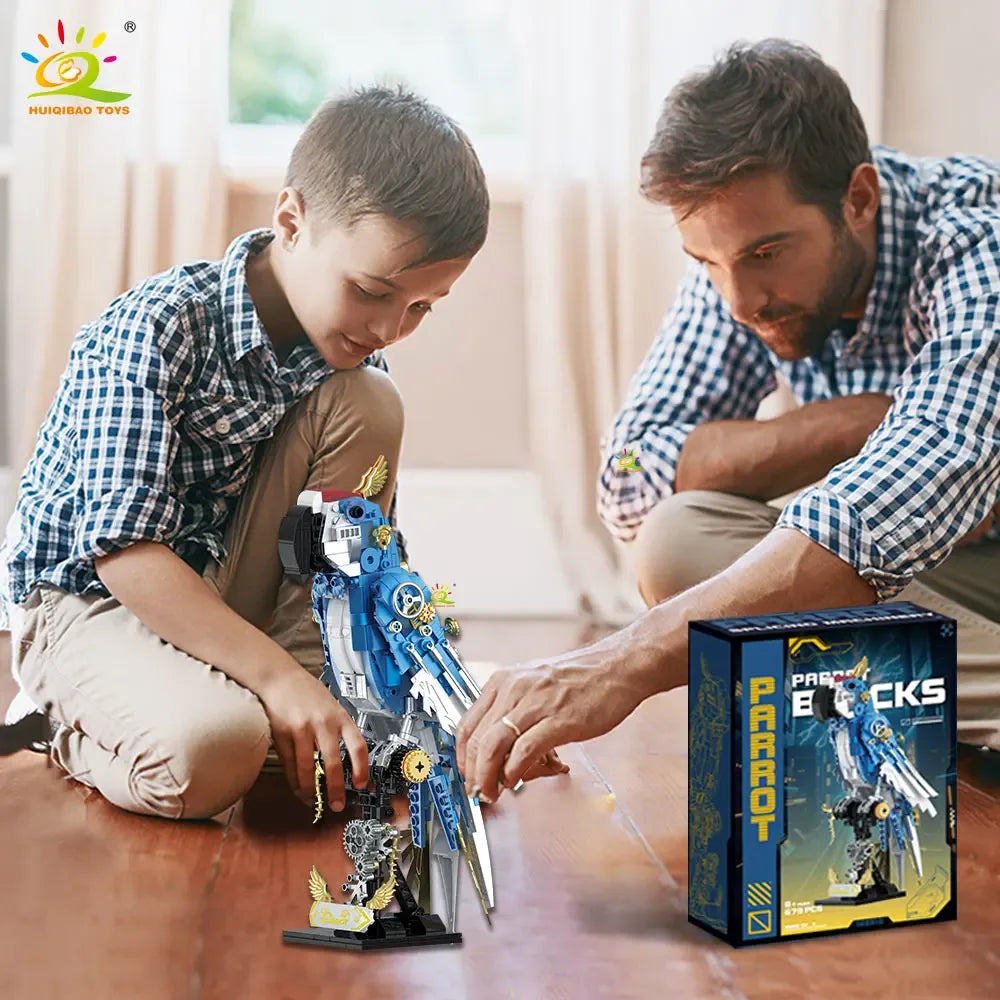 Mechanical Parrot Model Building Blocks Toy For Desk Decor - ToylandEU