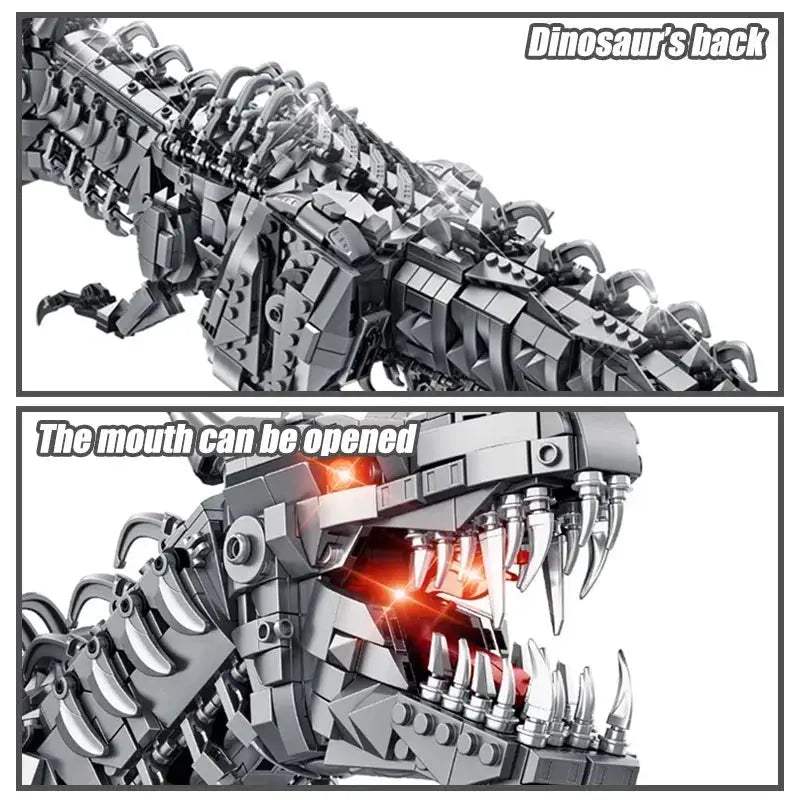 Mechanical Tyrannosaurus Rex Building Blocks With Lights - ToylandEU