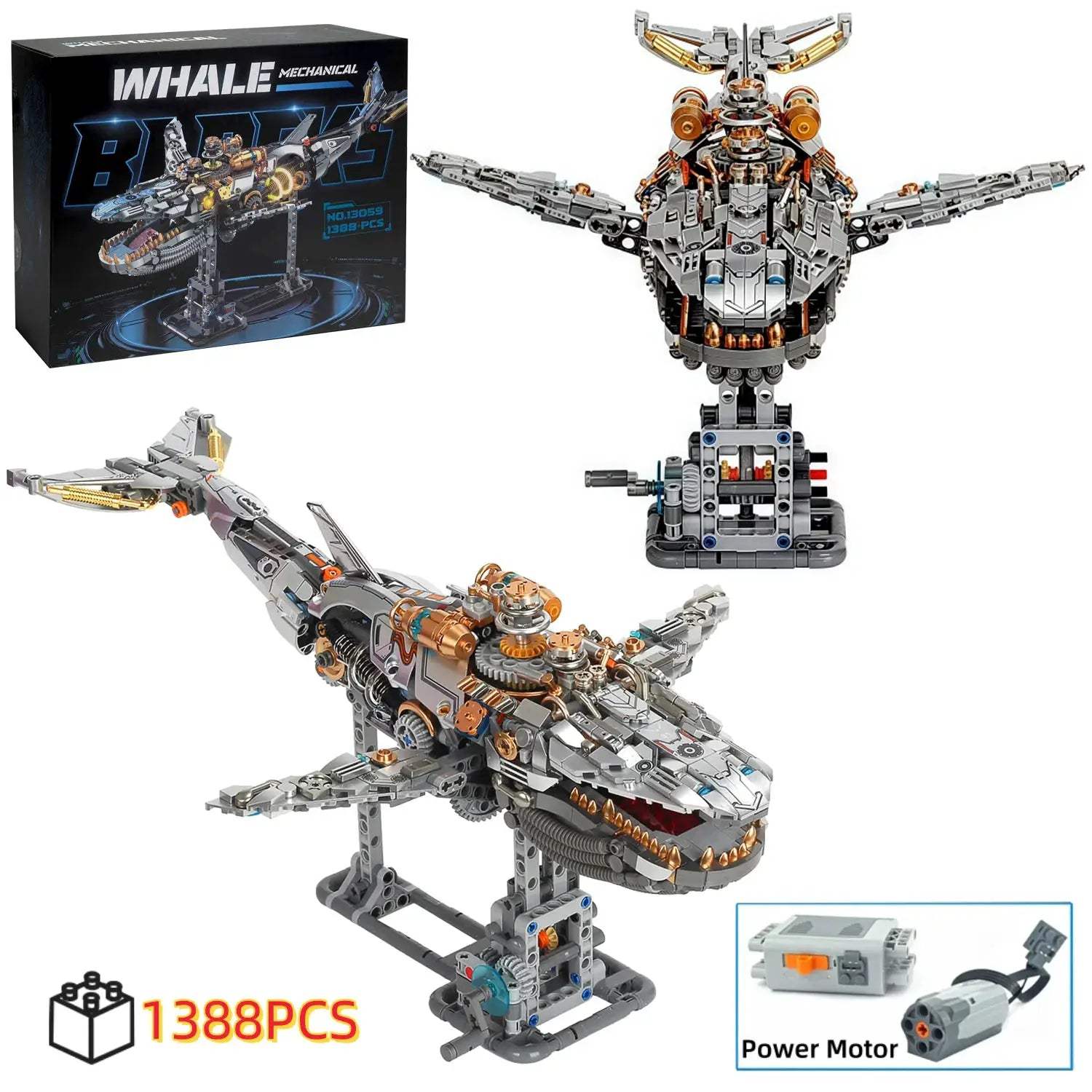  Mechanical Whale Building Blocks Lego Compatible Decor -  ToylandEU™