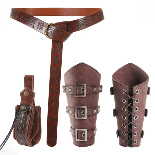 Medieval Armor Arm Warmers Lace Up Gauntlet For Cosplay - ToylandEU