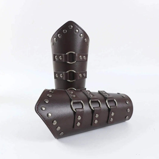  Medieval Cosplay Leather Arm Bracers Lace Up Fit -  ToylandEU™