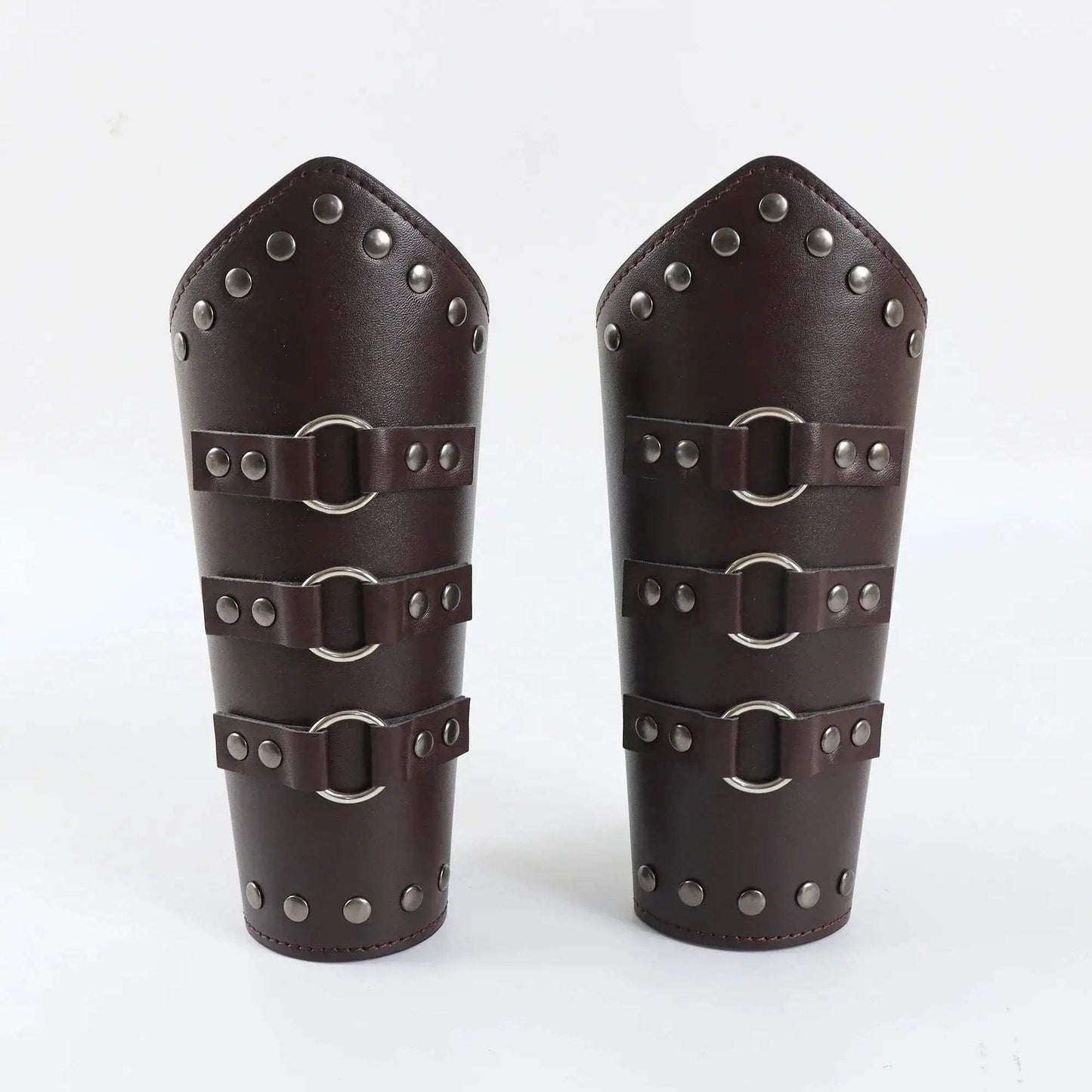 Medieval Cosplay Leather Arm Bracers With Lace Up Fit - ToylandEU
