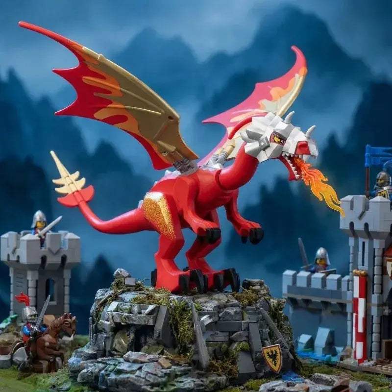 Medieval Fire Breathing Dragon Toy With Fiery Wings - ToylandEU