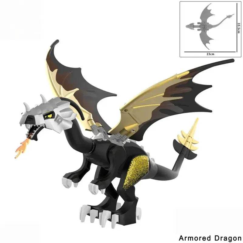 Medieval Fire Breathing Dragon Toy With Fiery Wings - ToylandEU