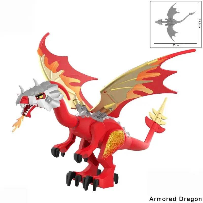 Medieval Fire Breathing Dragon Toy With Fiery Wings - ToylandEU