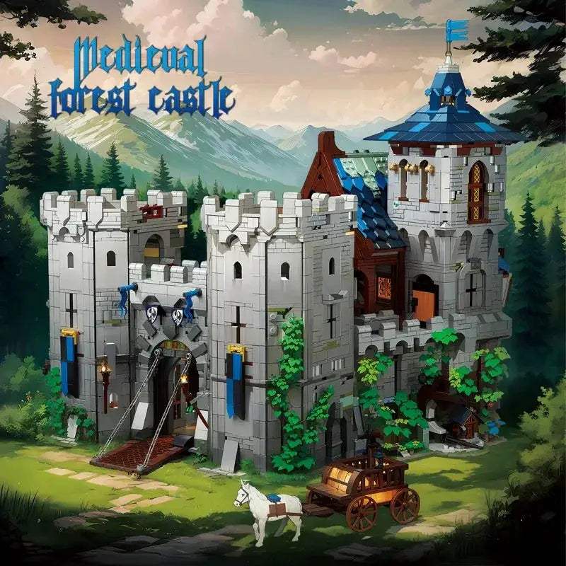 Medieval Forest Castle Building Blocks Set for Kids - ToylandEU