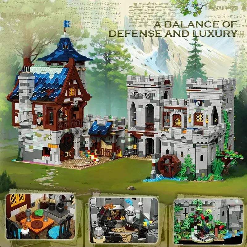 Medieval Forest Castle Building Blocks Set for Kids - ToylandEU