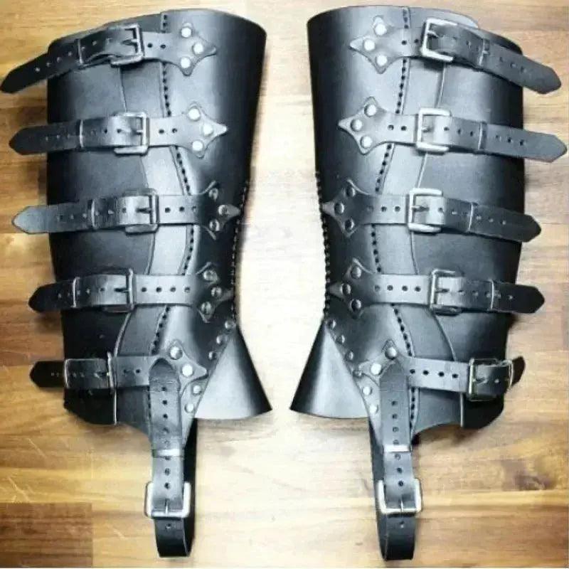  Medieval Greaves Durable Faux Leather For LARP Cosplay -  ToylandEU™