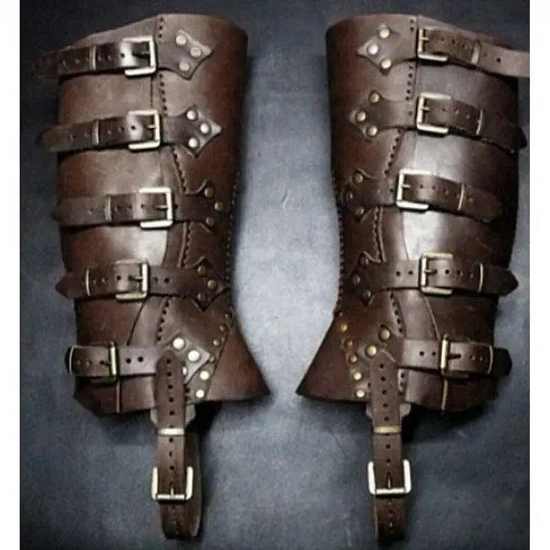  Medieval Greaves Durable Faux Leather For LARP Cosplay -  ToylandEU™