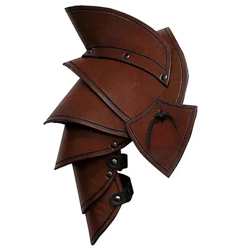 Medieval Knight Double Shoulder Armor PU Leather Pauldrons - ToylandEU