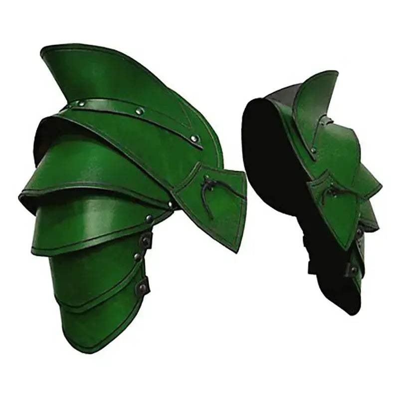 Medieval Knight Double Shoulder Armor PU Leather Pauldrons - ToylandEU