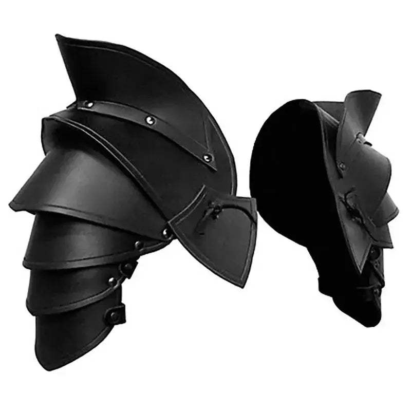 Medieval Knight Double Shoulder Armor PU Leather Pauldrons - ToylandEU