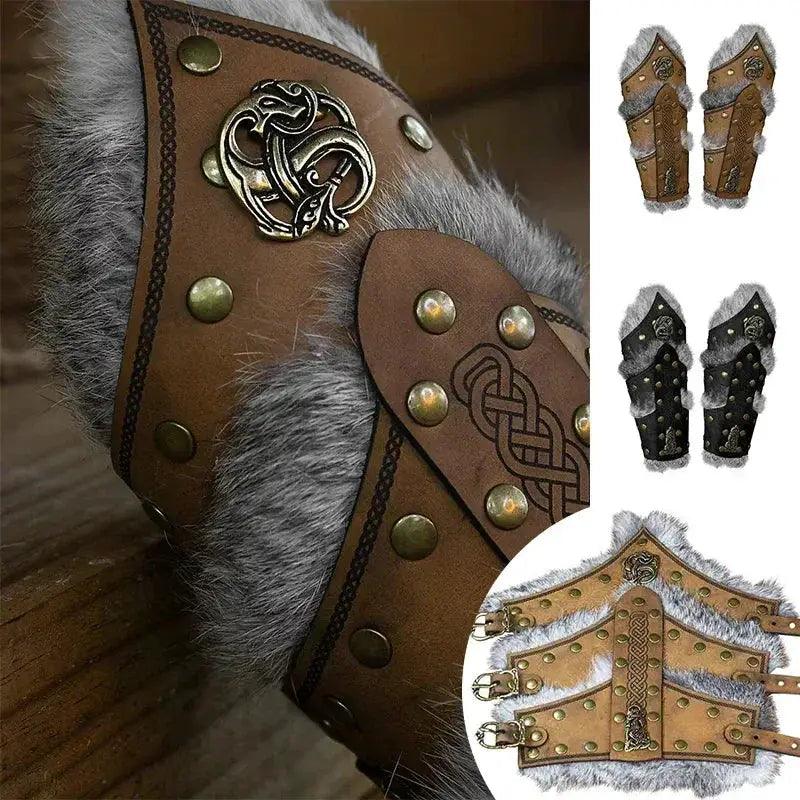  Medieval Leather Arm Guards For Cosplay Bracers Unisex -  ToylandEU™