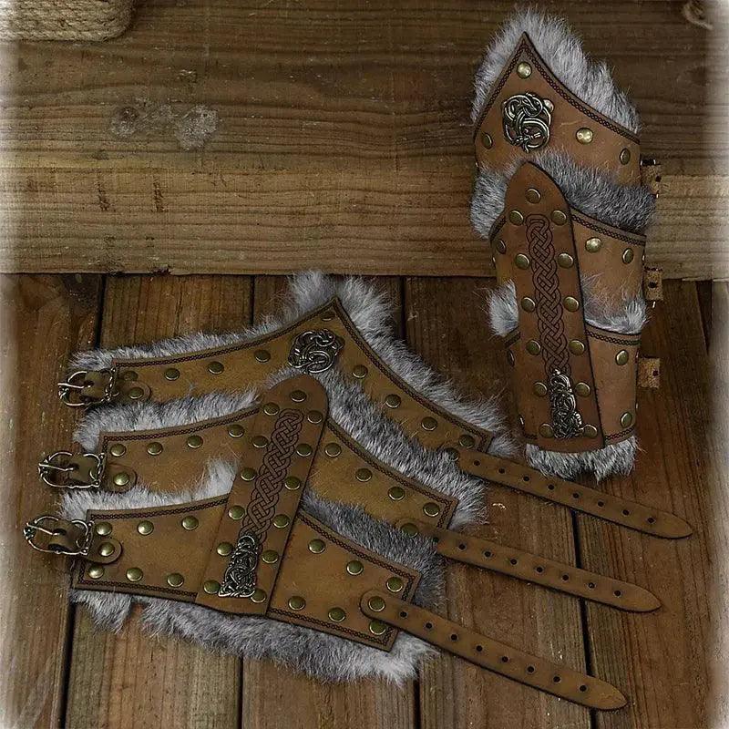  Medieval Leather Arm Guards For Cosplay Bracers Unisex -  ToylandEU™