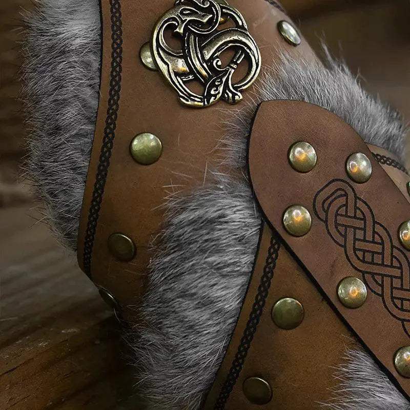 Medieval Leather Arm Guards For Cosplay Unisex Bracers - ToylandEU