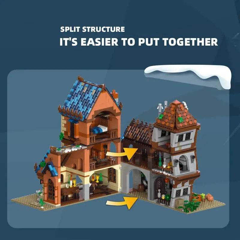  Medieval Tavern Lego Compatible Building Blocks Set -  ToylandEU™