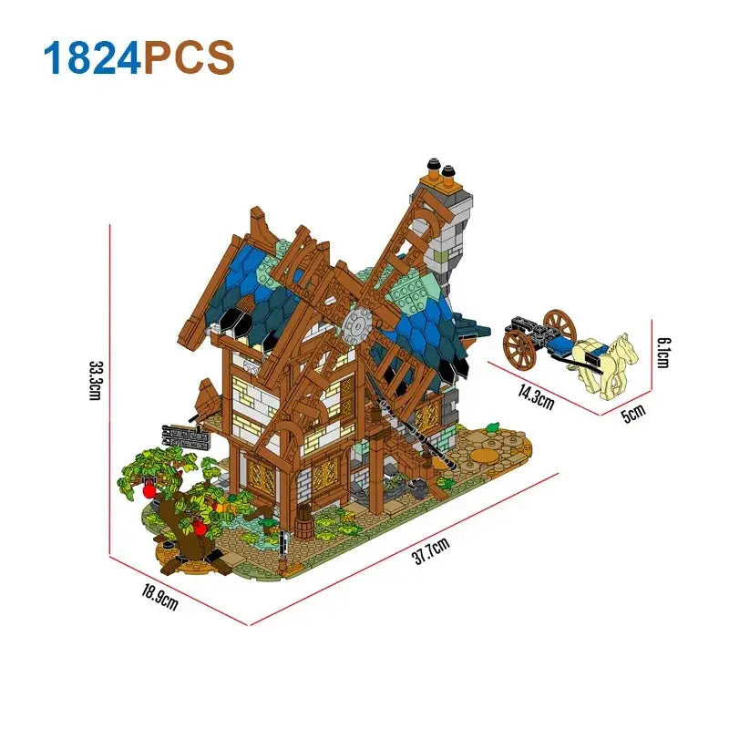 Medieval Town Architecture Building Blocks Set LEGO Compatible - ToylandEU