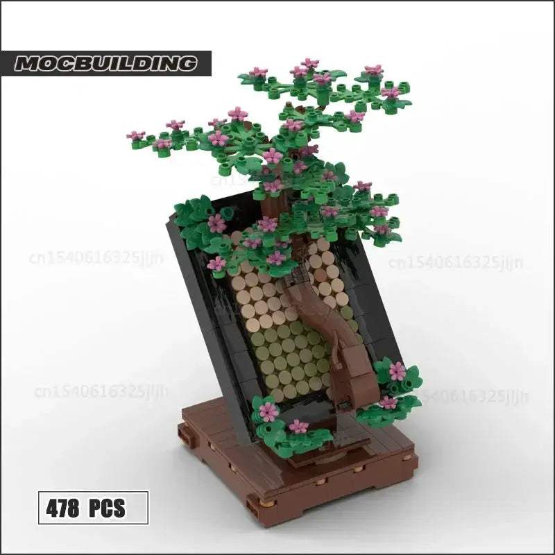Medieval Town Building Blocks Set With Watermill Display Model - ToylandEU
