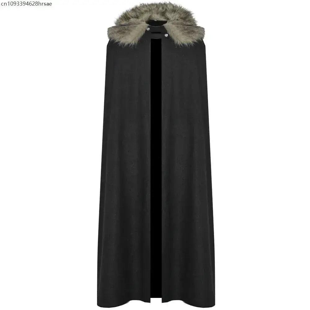  Medieval Viking Cape Coat Unisex Fur Collar Costume -  ToylandEU™