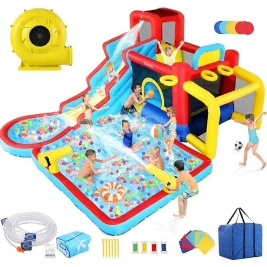 Mega Backyard Inflatable Water Slide Bounce House 13 In 1 - ToylandEU