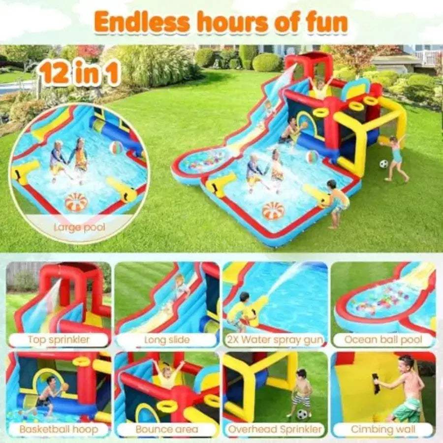 Mega Backyard Inflatable Water Slide Bounce House 13 In 1 - ToylandEU