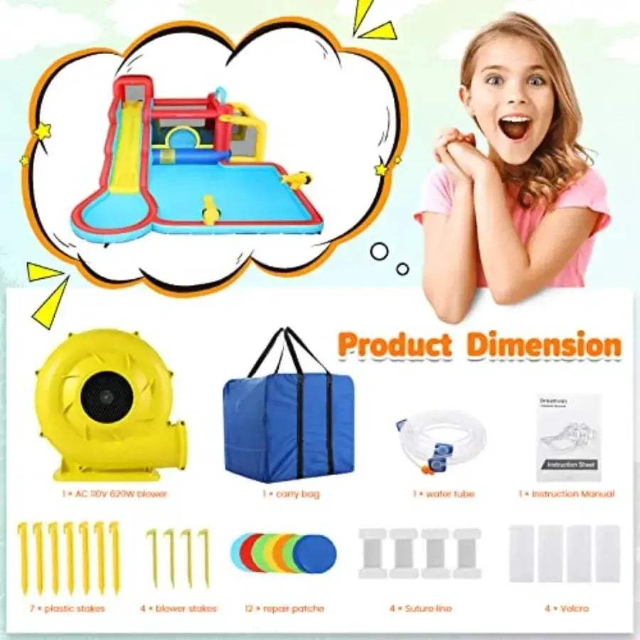 Mega Backyard Inflatable Water Slide Bounce House 13 In 1 - ToylandEU