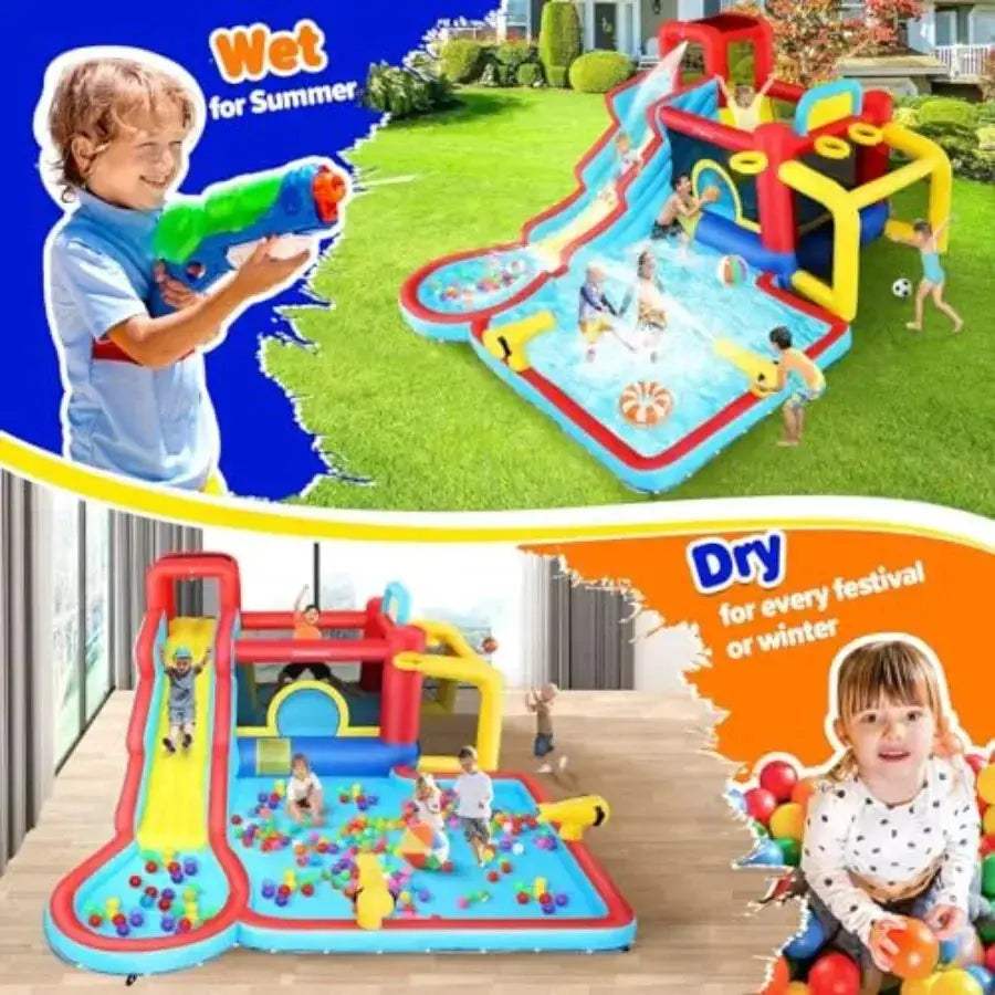 Mega Backyard Inflatable Water Slide Bounce House 13 In 1 - ToylandEU