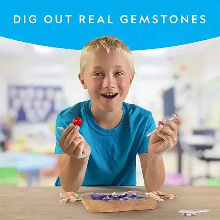 Mega Gemstone Dig Kit For Kids Crystal Mining Educational Adventure - ToylandEU