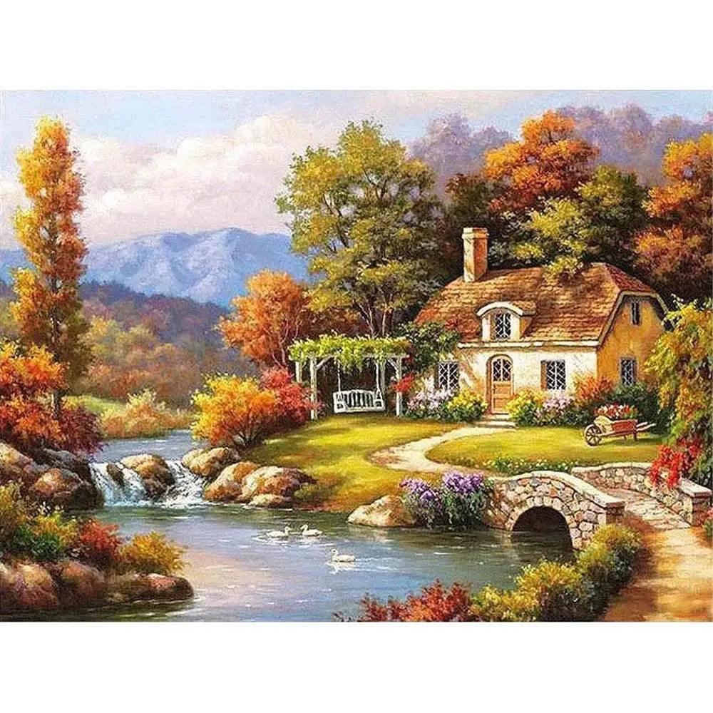  Meian 11CT DIY Cross Stitch Embroidery Kit - Cotton Thread Needlework Craft Set for Stunning Home Decor -  ToylandEU™
