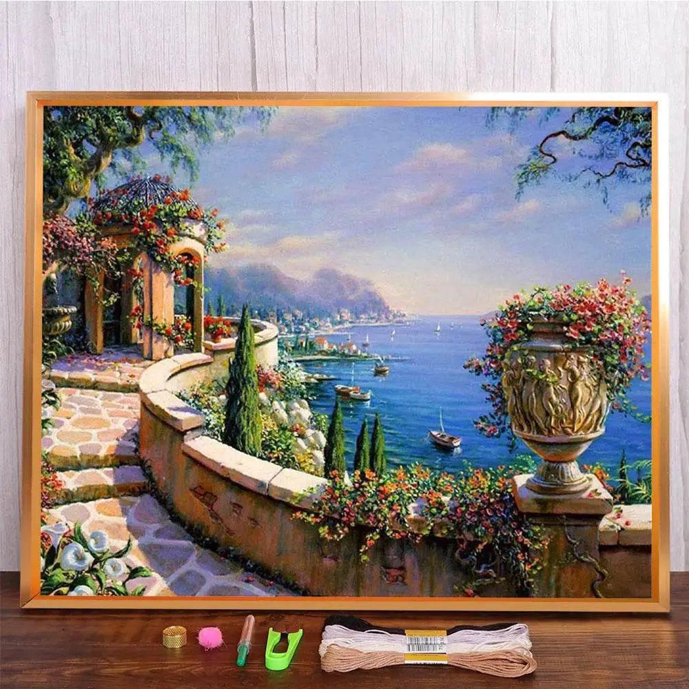 Meian 11CT DIY Cross Stitch Embroidery Kit - Cotton Thread Needlework Craft Set for Stunning Home Decor -  ToylandEU™