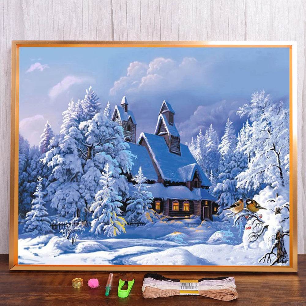 Meian 11CT DIY Cross Stitch Embroidery Kit - Cotton Thread Needlework Craft Set for Stunning Home Decor - ToylandEU