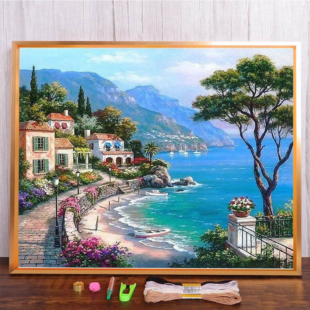 Meian 11CT DIY Cross Stitch Embroidery Kit - Cotton Thread Needlework Craft Set for Stunning Home Decor - ToylandEU