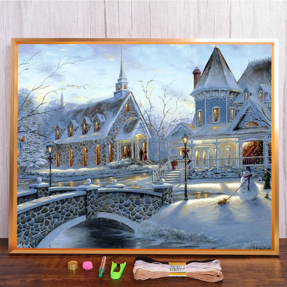 Meian 11CT DIY Cross Stitch Embroidery Kit - Cotton Thread Needlework Craft Set for Stunning Home Decor - ToylandEU