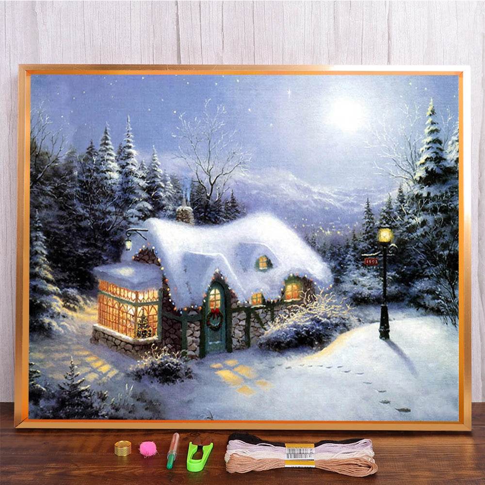 Meian 11CT DIY Cross Stitch Embroidery Kit - Cotton Thread Needlework Craft Set for Stunning Home Decor - ToylandEU