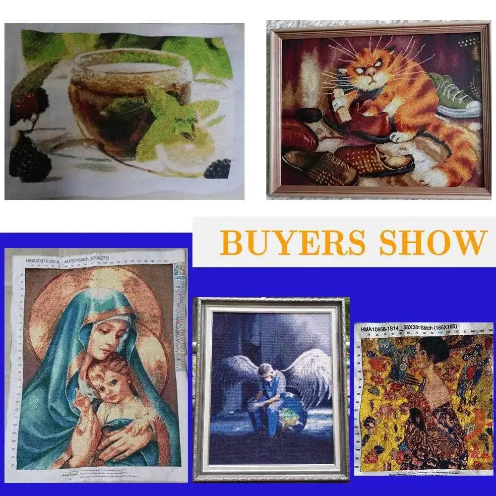  Meian DIY Cross Stitch Chicken Embroidery Kit - 11CT Needlework Craft Set for Home Decoration -  ToylandEU™
