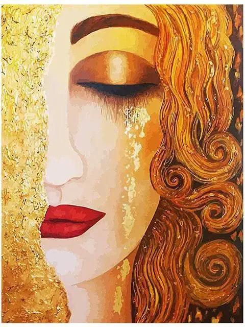  Meian Klimt Inspired 11CT Cross Stitch Embroidery Kit - DIY Needlework Set with Printed Canvas and Cotton Threads for Home Decor -  ToylandEU™