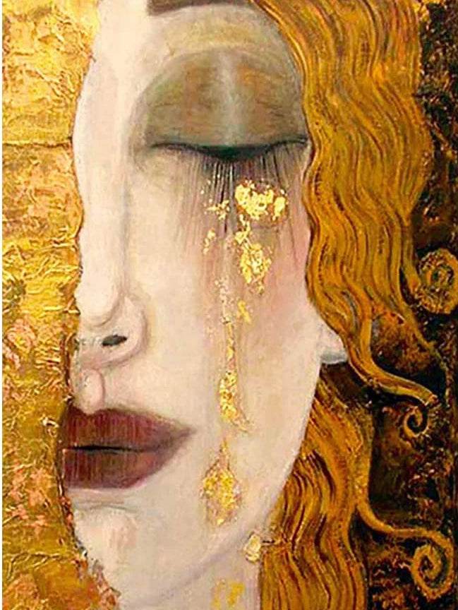 Meian Klimt Inspired 11CT Cross Stitch Embroidery Kit - DIY Needlework Set with Printed Canvas and Cotton Threads for Home Decor - ToylandEU