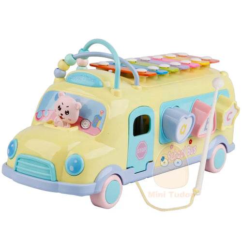 Melodic Music Bus Toy: Xylophone, Piano & Bead Blocks for Kids - ToylandEU