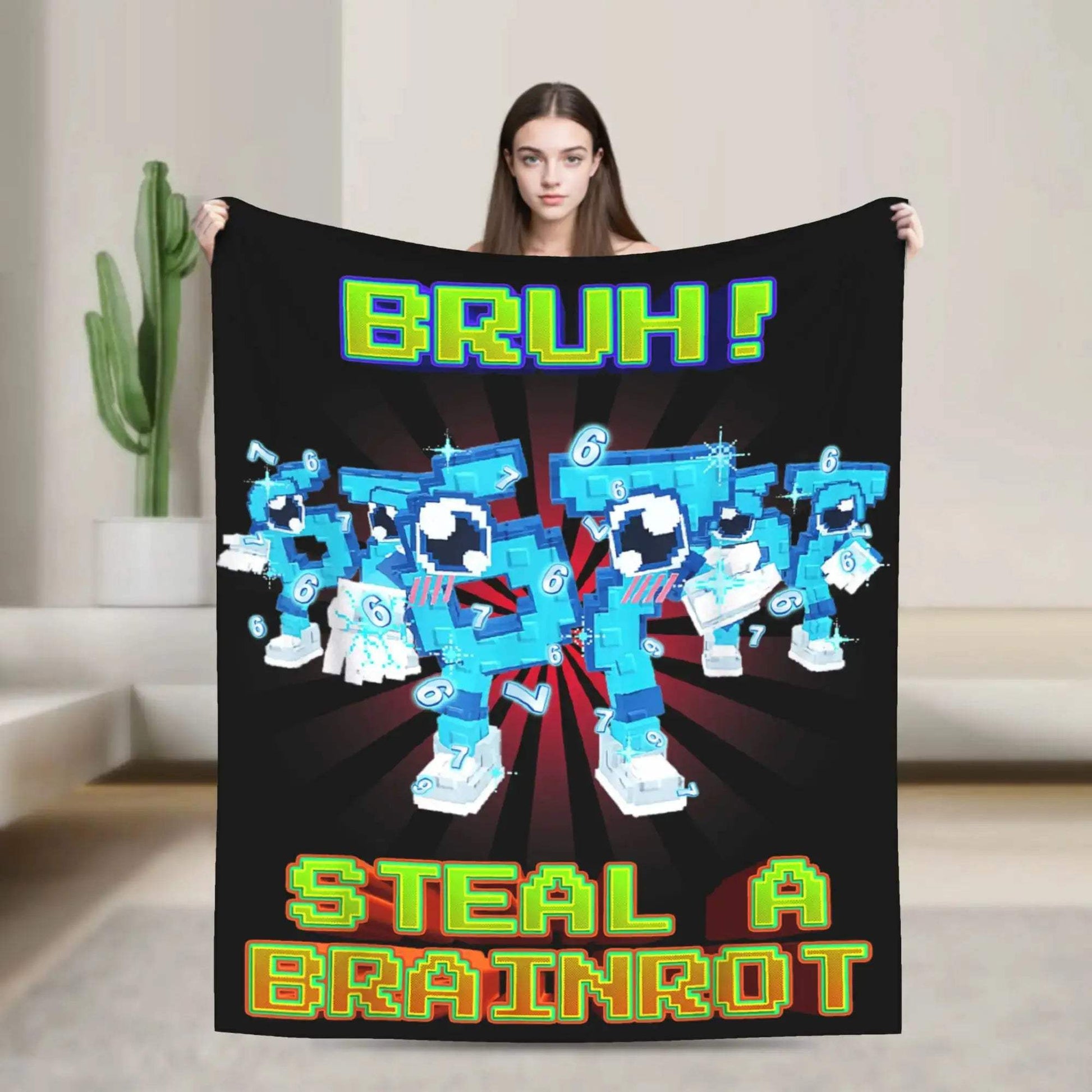 Meme Blanket Soft Plush Throw With Cartoon Design Cozy - ToylandEU