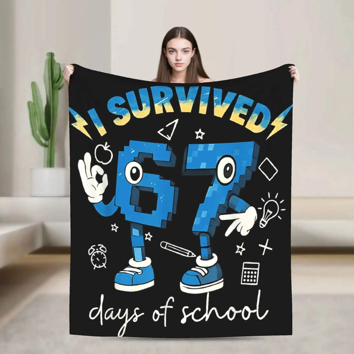 Meme Blanket Soft Plush Throw With Cartoon Design Cozy - ToylandEU