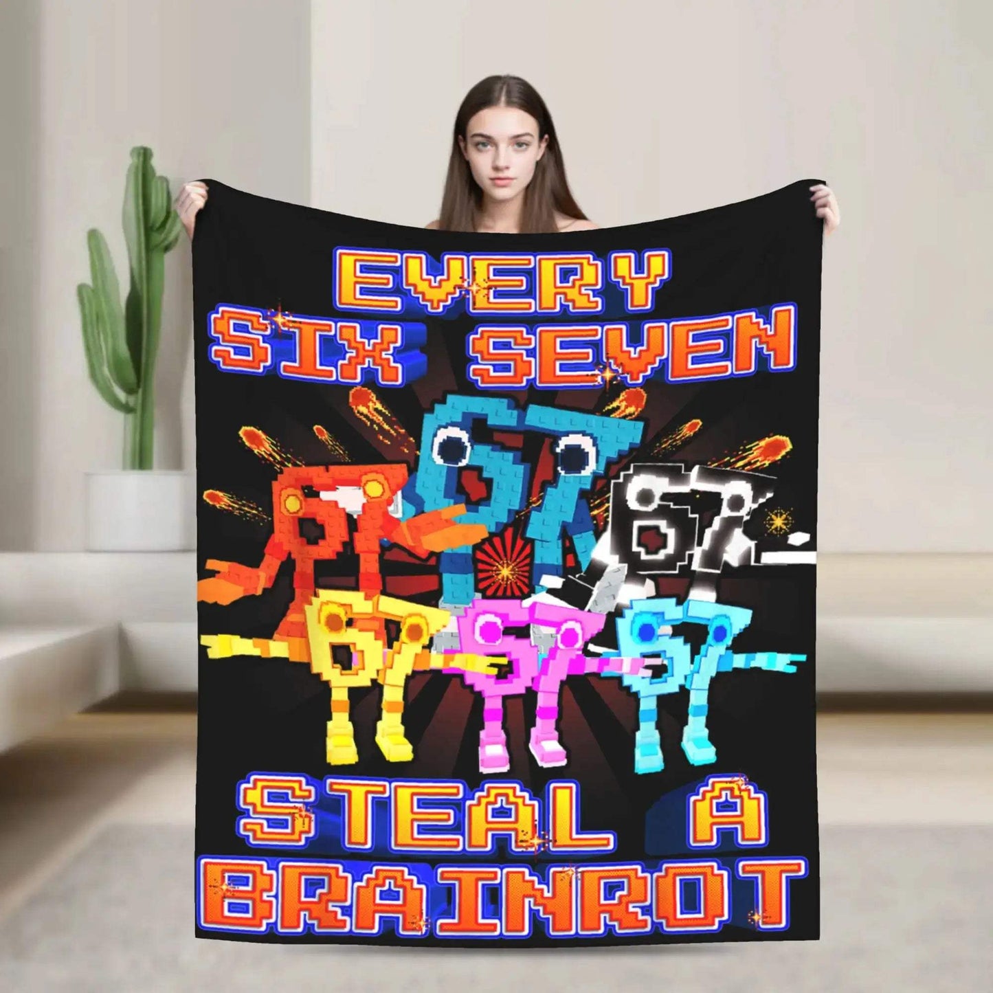 Meme Blanket Soft Plush Throw With Cartoon Design Cozy - ToylandEU